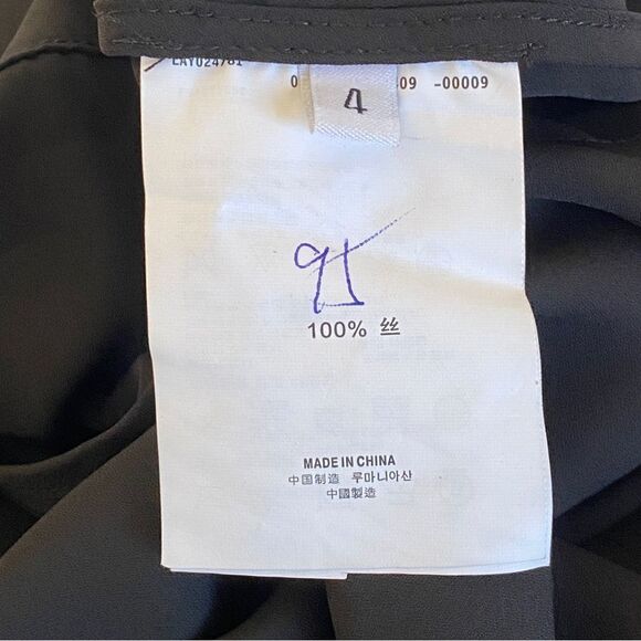 3.1 Phillip Lim Black 100% Silk Sequin Accent Sleeveless Blouse Sz 4 - Picture 12 of 16